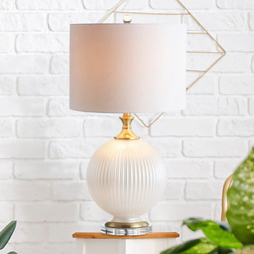 Lucette 26.5" Glass/Crystal LED Table Lamp - JONATHAN Y
